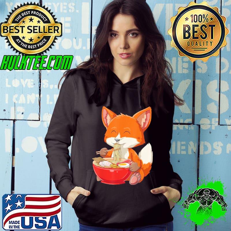 Fox Eating Ramen Noodle Lovers Fox Themed Shirt Hoodie Fox Eating Ramen Noodle Lovers Fox Themed Shirt Hoodie