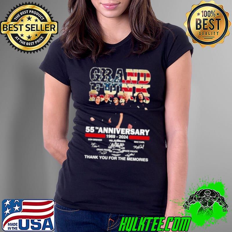 Grand Funk Railroad 55th Anniversary 1969 2024 Thank You For The Memories Shirt Ladies Tee Grand Funk Railroad 55th Anniversary 1969 2024 Thank You For The Memories Shirt Ladies Tee