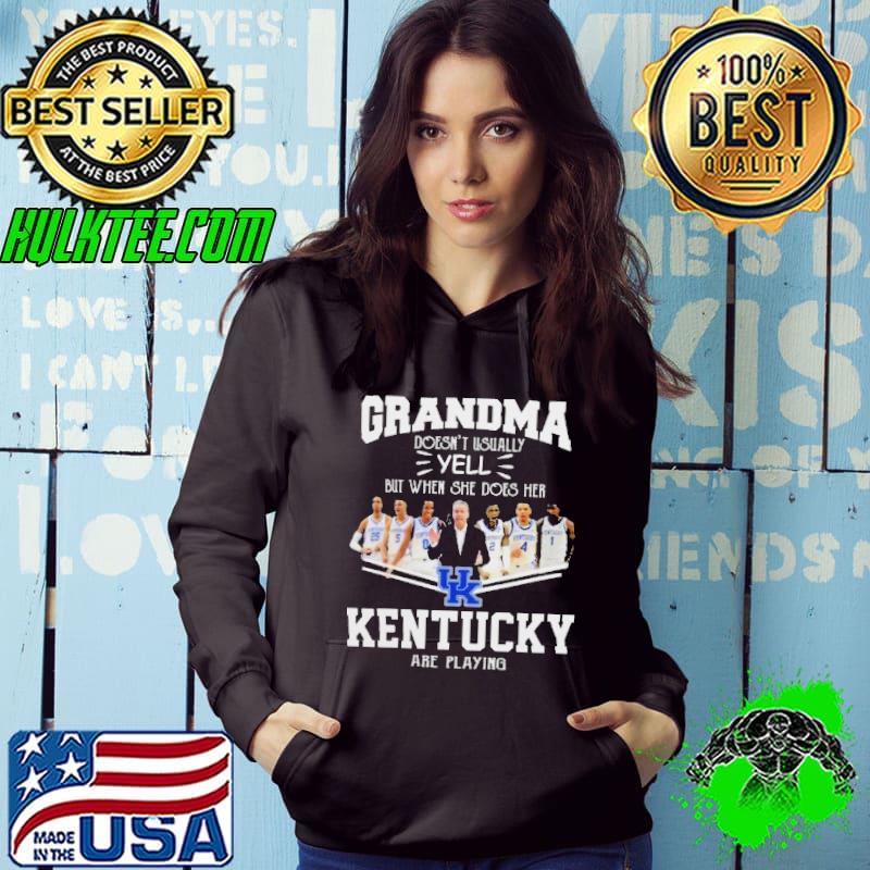 Grandma Doesn’t Usually Yell But When She Does Her Kentucky Wildcats Basketball Are Playing Shirt