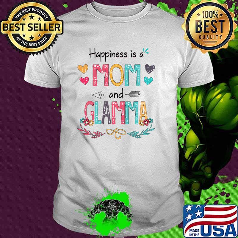 Happiness Is A Mom And Glamma Wildflower Happy Mother's Day T-Shirt