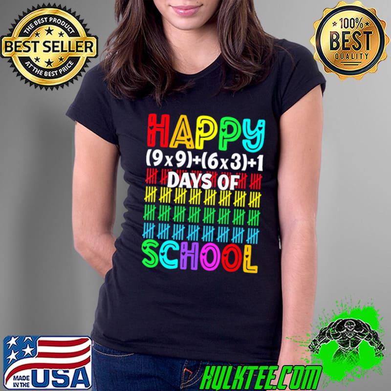 Happy 100 Days Of School Math Teacher 100th T-Shirt