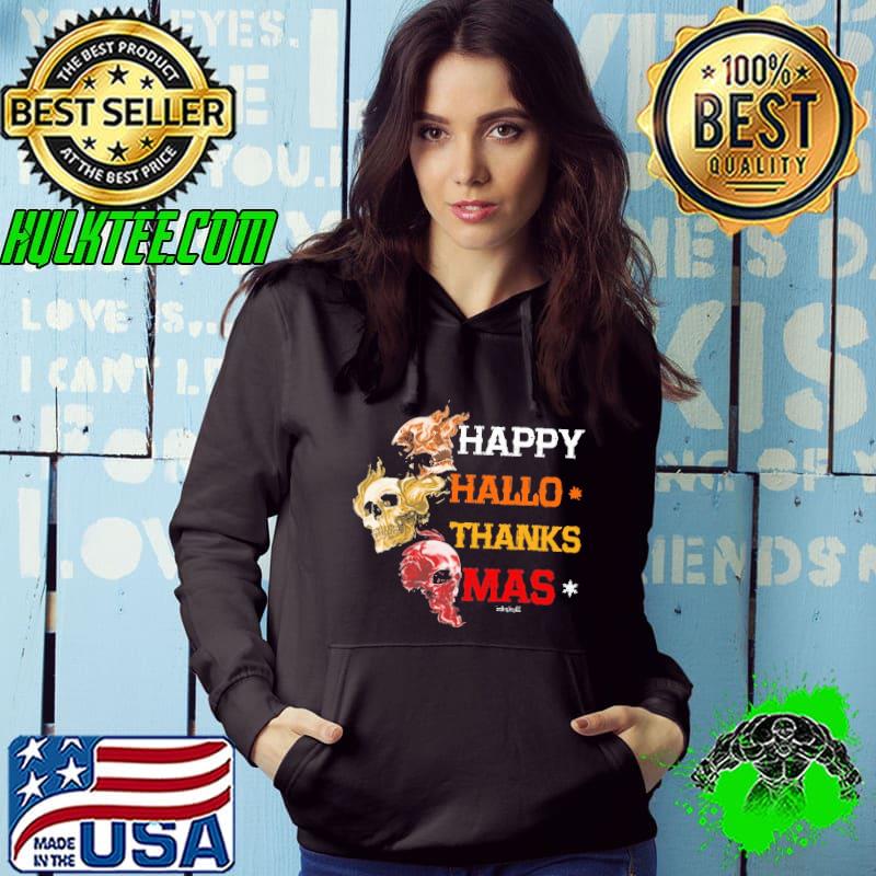 Happy Hallo Thanks Mas Skull shirt