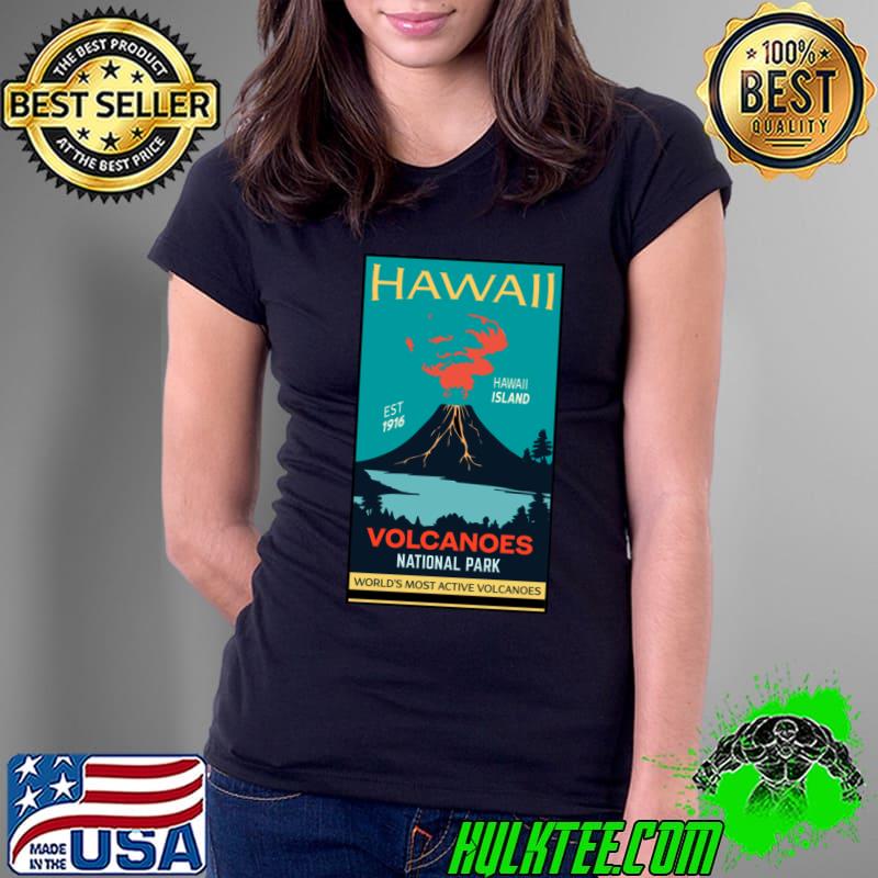 Hawaii Volcanoes National Park World's Most Active Volcanoes Aged Look T-Shirt