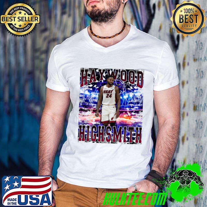 Haywood Highsmith American professional basketball player for the Miami Heat T-Shirt Guys V Neck Haywood Highsmith American professional basketball player for the Miami Heat T-Shirt Guys V Neck