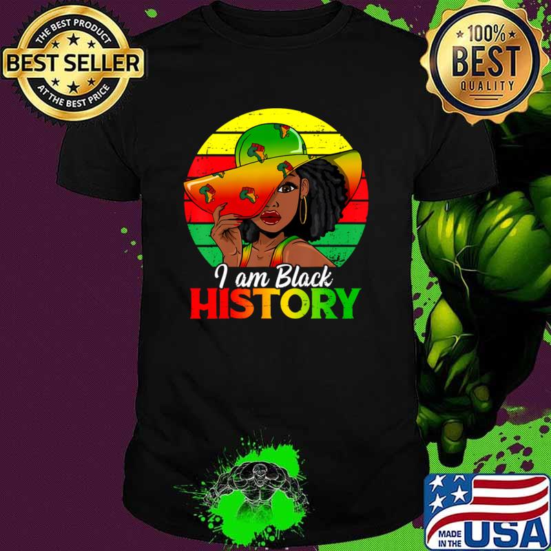 I Am Black History African American Black Pride Black Girls Vintage T-Shirt