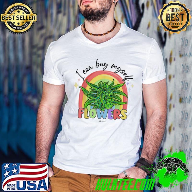 I Can Buy Myself Flowers Weed Rainbow s Guys V Neck I Can Buy Myself Flowers Weed Rainbow s Guys V Neck