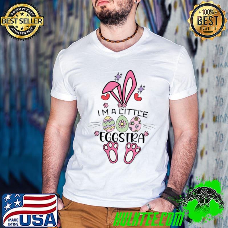 I'm A Little Eggstra Easter Day Rabbit Happy Easter Day T-Shirt Guys V Neck I'm A Little Eggstra Easter Day Rabbit Happy Easter Day T-Shirt Guys V Neck