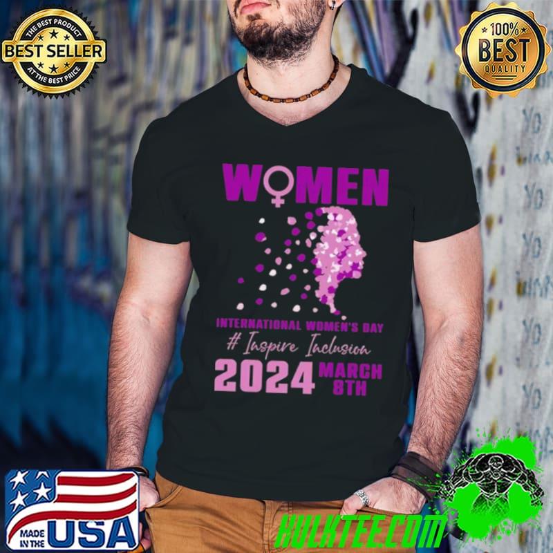 International Women Day 2024 Floral Woman Girl Silhouette shirt