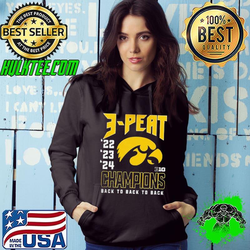Iowa Hawkeyes 2024 Women’s Basketball B1G Tournament Champions 3-Peat 22 23 24 Shirt