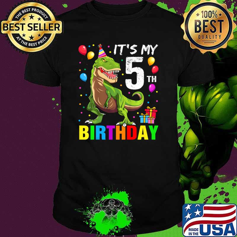 It's My 5th Birthday Happy 5 Year TRex T-Shirt