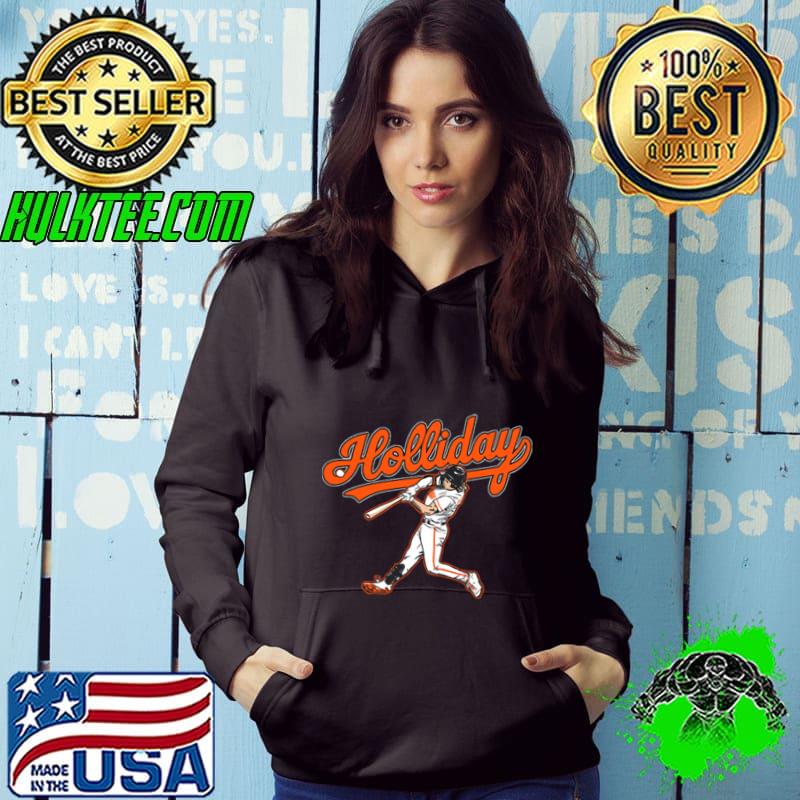 Jackson Holliday Slugger Swing American professional baseball shortstop Baltimore Orioles T-Shirt