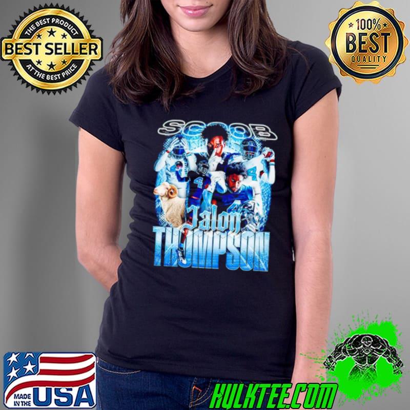 Jalon Thompson North Carolina Tar Heels football graphic poster s Ladies Tee Jalon Thompson North Carolina Tar Heels football graphic poster s Ladies Tee