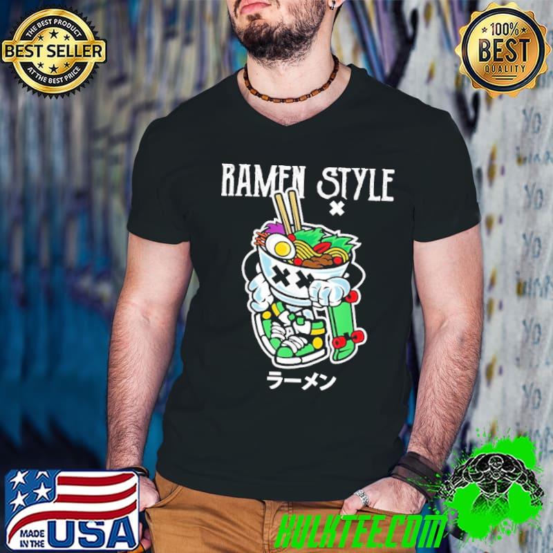 Japanese Ramen Ramen Style Skater Graffiti Shirt