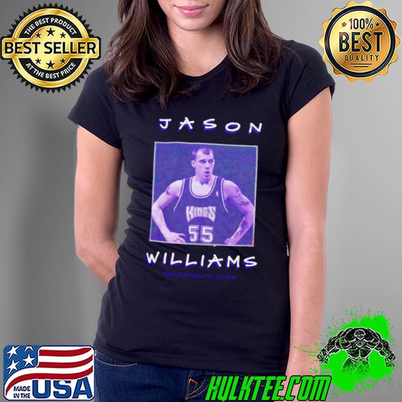 Jason Williams Sacramento Kings vintage logo s Ladies Tee Jason Williams Sacramento Kings vintage logo s Ladies Tee