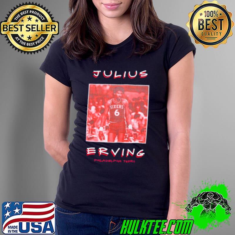 Julius Erving Philadelphia 76ers vintage logo s Ladies Tee Julius Erving Philadelphia 76ers vintage logo s Ladies Tee