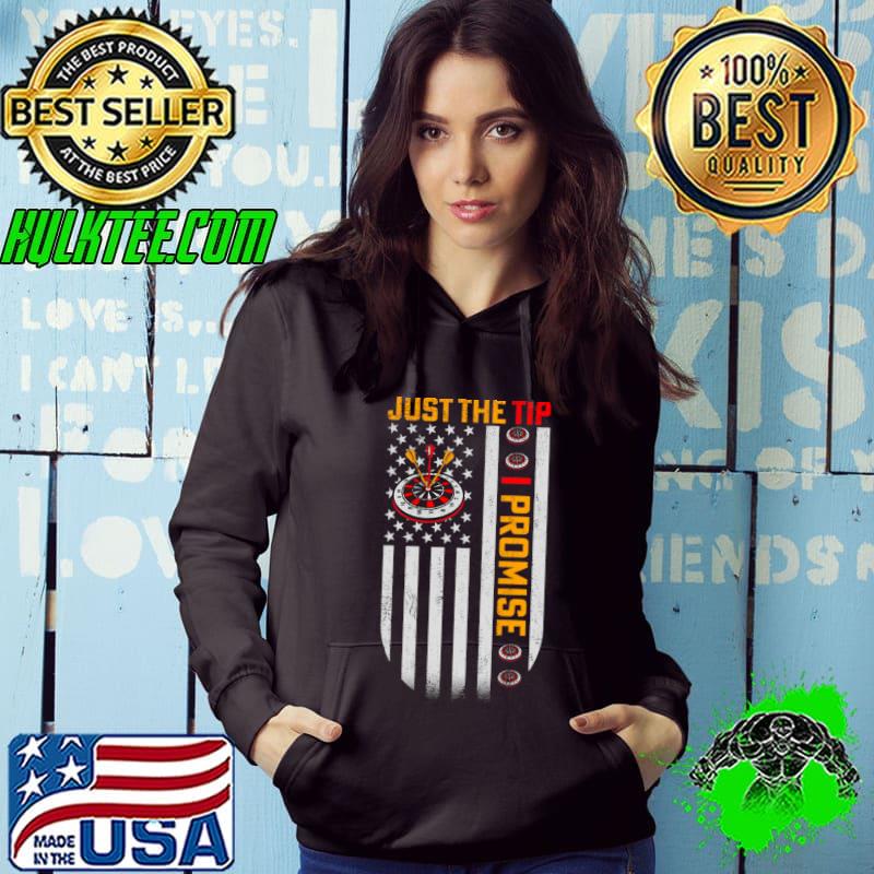 Just The Tip Darts Player Ameican Flag T-Shirt