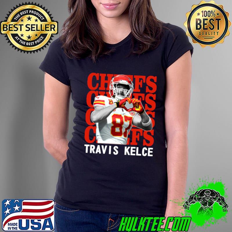 Kansas City Chiefs Travis Kelce 87 American football tight end T-Shirt