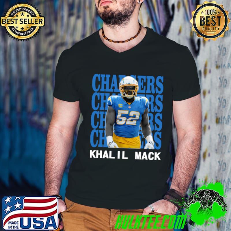 Los Angeles Chargers Khalil Mack 52 merican football linebacker T-Shirt Guys V Neck Los Angeles Chargers Khalil Mack 52 merican football linebacker T-Shirt Guys V Neck