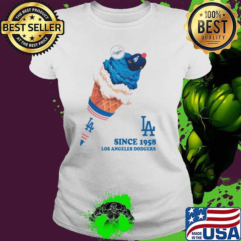 Los Angeles Dodgers ice cream baseball s Ladies tee Los Angeles Dodgers ice cream baseball s Ladies tee