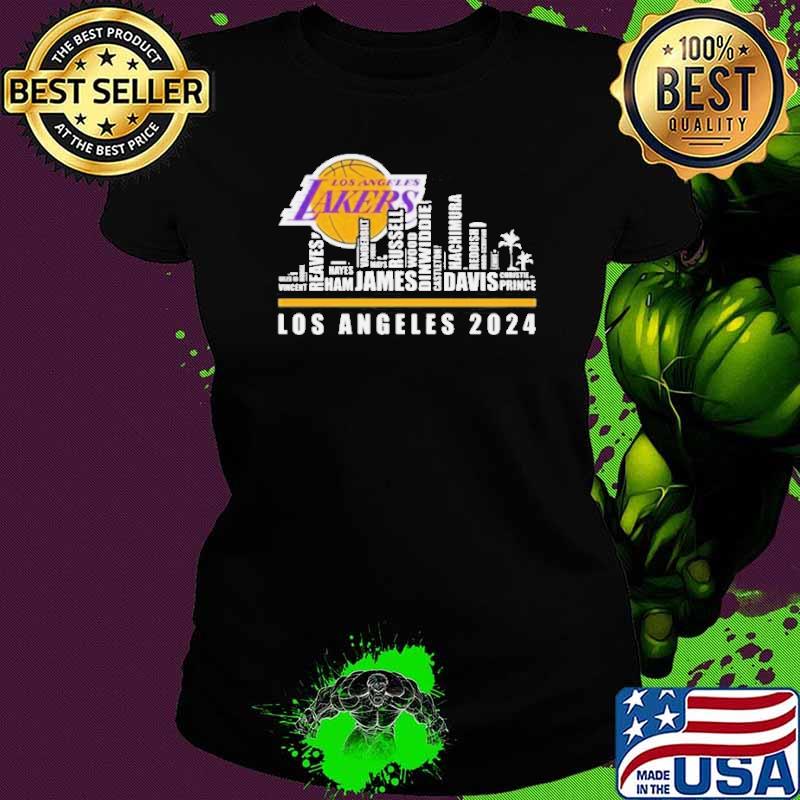 Los Angeles Lakers 2024 Skyline Players Names Shirt