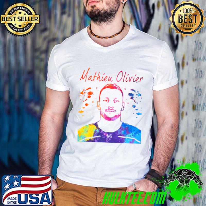 Mathieu Olivier American-born Canadian professional ice hockey right winger for the Columbus Blue Jackets T-Shirt Guys V Neck Mathieu Olivier American-born Canadian professional ice hockey right winger for the Columbus Blue Jackets T-Shirt Guys V Neck
