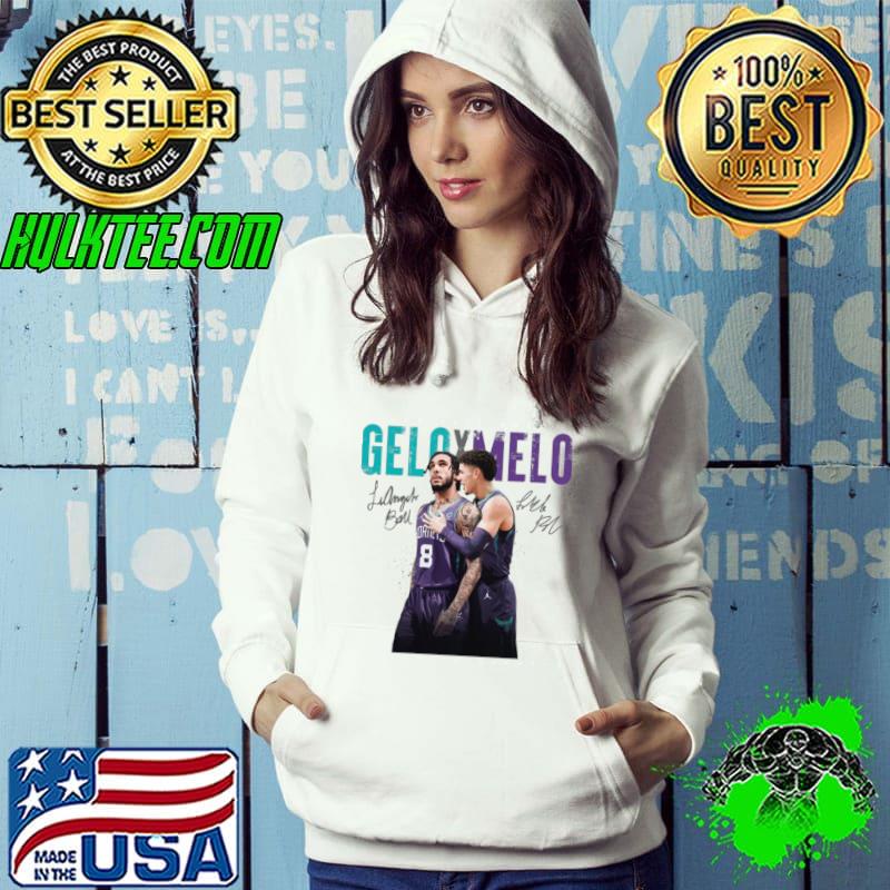 Melo Ball & Gelo Ball Signature American professional basketball player for the Charlotte Hornets T-Shirt Hoodie Melo Ball & Gelo Ball Signature American professional basketball player for the Charlotte Hornets T-Shirt Hoodie