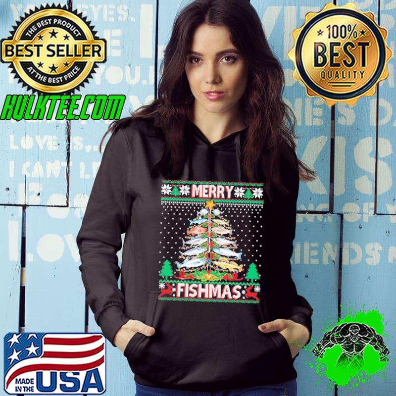 Merry Fishmas Ugly Sweater Fish Fishing Rod Christmas Tree s Hoodie Merry Fishmas Ugly Sweater Fish Fishing Rod Christmas Tree s Hoodie
