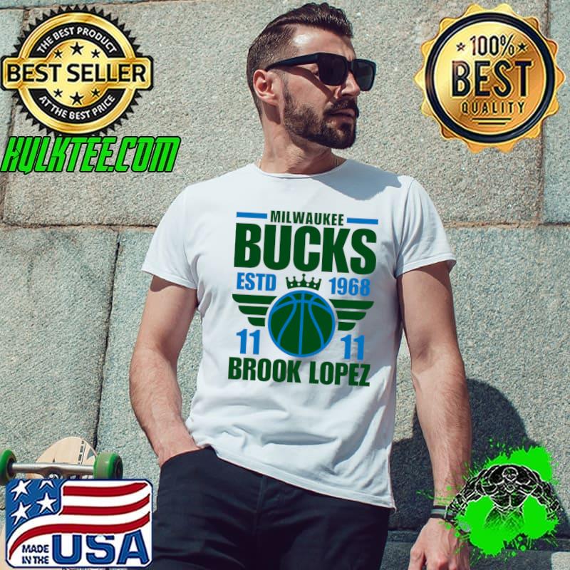 Milwaukee Bucks Est 1968 Brook Lopez 11 Retro T-Shirt Unisex Milwaukee Bucks Est 1968 Brook Lopez 11 Retro T-Shirt Unisex