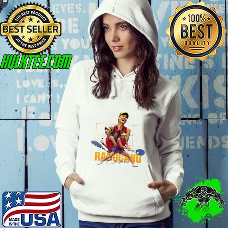 Official emma Raducanu British professional tennis player Signature Superstar Pose T-Shirt