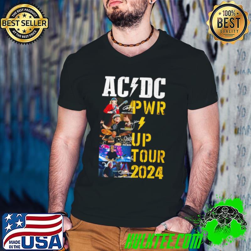 Original Acdc World Tour 2024 Pwr Signatures s Guys V Neck Original Acdc World Tour 2024 Pwr Signatures s Guys V Neck
