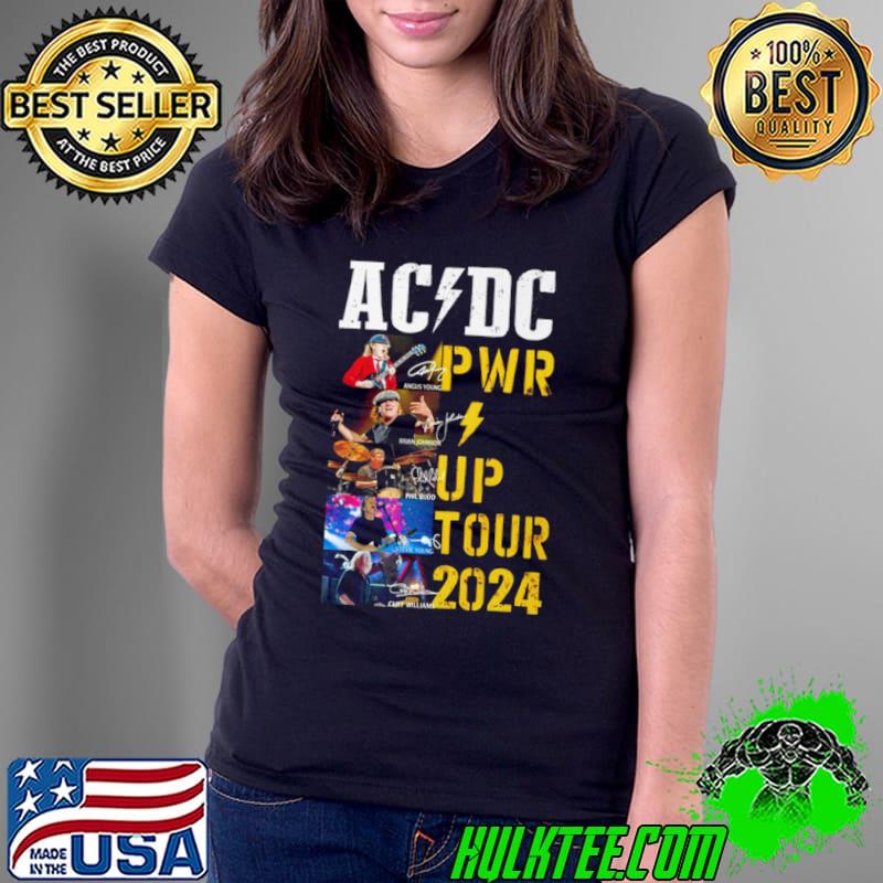 Original Acdc World Tour 2024 Pwr Signatures s Ladies Tee Original Acdc World Tour 2024 Pwr Signatures s Ladies Tee
