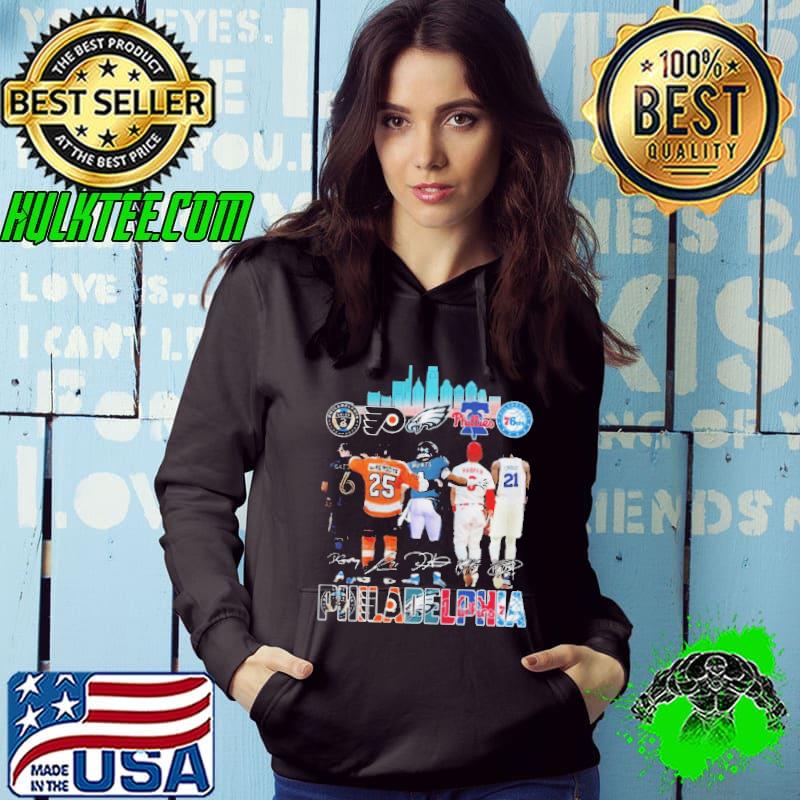 Philadelphia City Union Gazdag 06 Flyers Yan Riemsdyk 25 Eagles Hurts 01 Phillies Harper 03 76ers Embiid 21 Shirt
