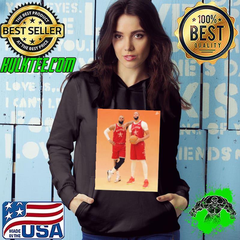 Photoshoot Fresh Dynamic Duo Lebron James the King And Anthony Davis ad Of Los Angeles Lakers In Nba All star 2024 shirt