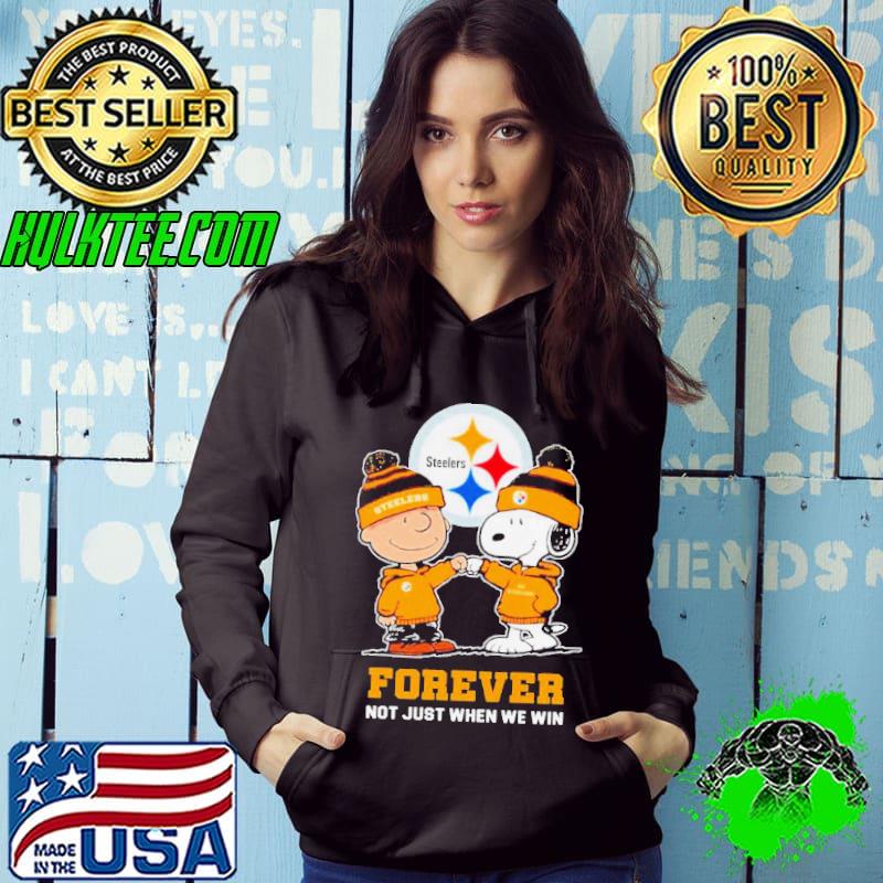 Pittsburgh Steelers Charlie Brown and Snoopy forever not just when we win shirt