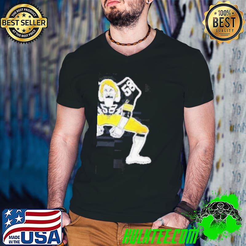 Pittsburgh Steelers Jack Lambert Cartoon Shirt Guys V Neck Pittsburgh Steelers Jack Lambert Cartoon Shirt Guys V Neck