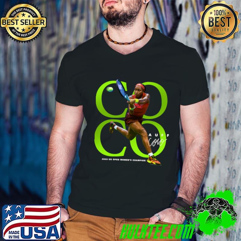 Premium coco Gauff American professional tennis player open women's champion signature T-Shirt Guys V Neck Premium coco Gauff American professional tennis player open women's champion signature T-Shirt Guys V Neck