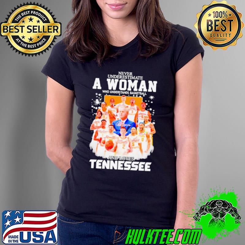 Premium never underestimate a woman who understands basketball and loves Tennessee Volunteers men’s basketball 2024 signatures shirt