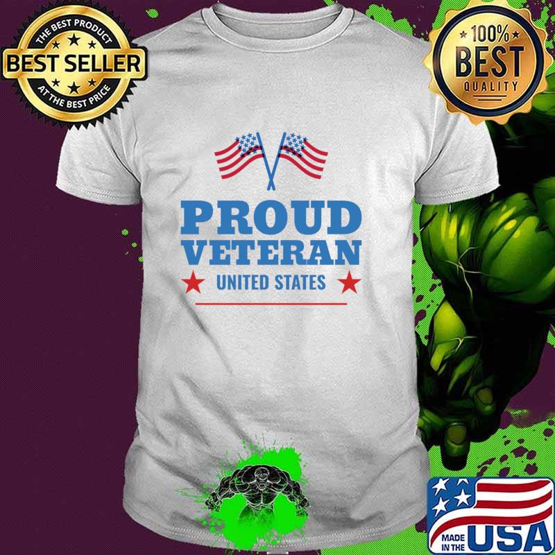 Proud Veteran USA Veterans Day American Flag Satrs T-Shirt