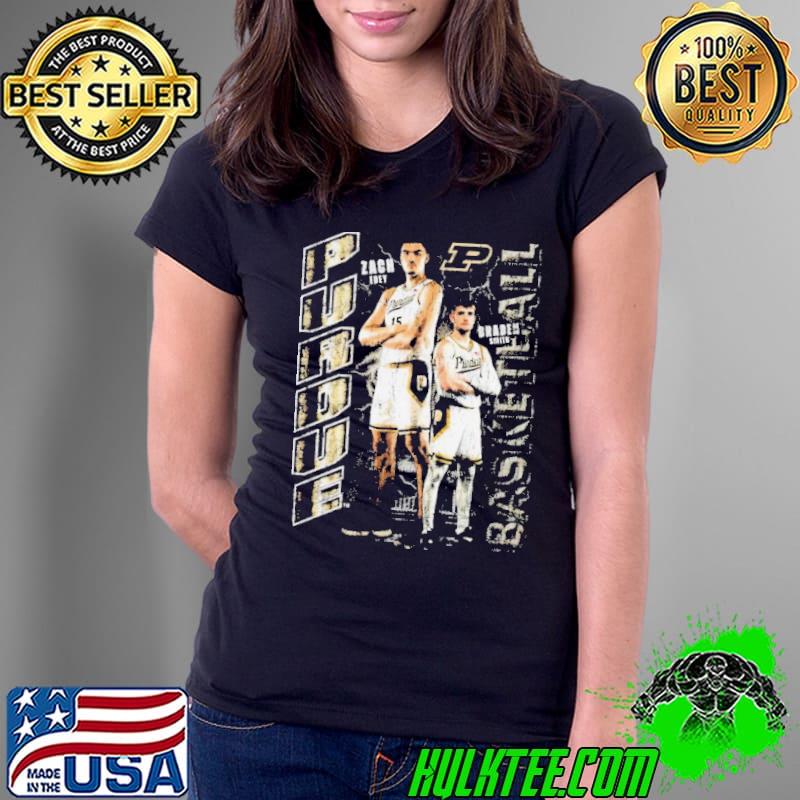 Purdue Men’s Basketball Zach Edey & Braden Smith Vintage Shirt Ladies Tee Purdue Men’s Basketball Zach Edey & Braden Smith Vintage Shirt Ladies Tee