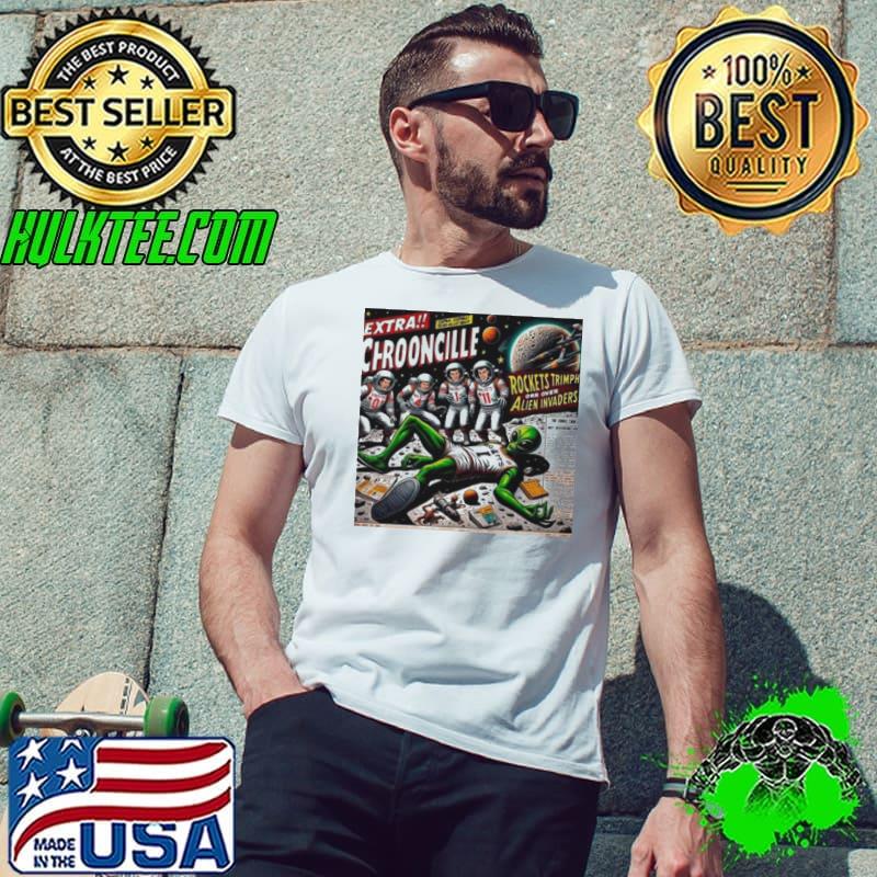 San Antonio Spurs Extra chrooncille rockets trimph orr over alien invaders shirt San Antonio Spurs Extra chrooncille rockets trimph orr over alien invaders shirt