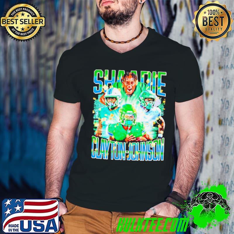 Shaadie Clayton Johnson Tulane Green Wave graphics poster s Guys V Neck Shaadie Clayton Johnson Tulane Green Wave graphics poster s Guys V Neck