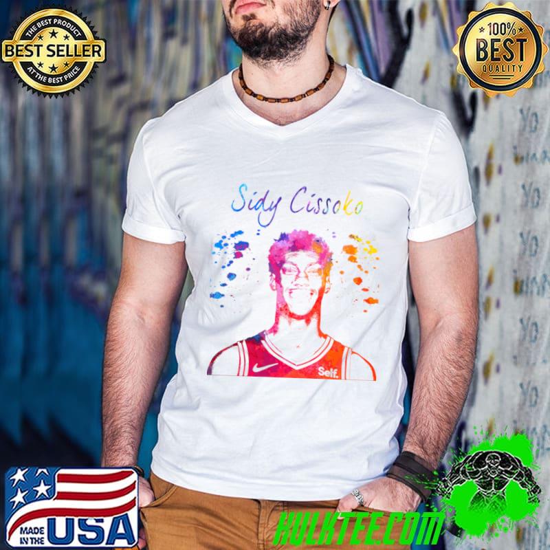 Sidy Cissoko French professional basketball player for the San Antonio Spurs watercolor T-Shirt Guys V Neck Sidy Cissoko French professional basketball player for the San Antonio Spurs watercolor T-Shirt Guys V Neck