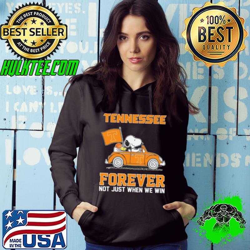 Snoopy And Woodstock Driving Car Tennessee Volunteers Forever Not Just When We Win Shirt