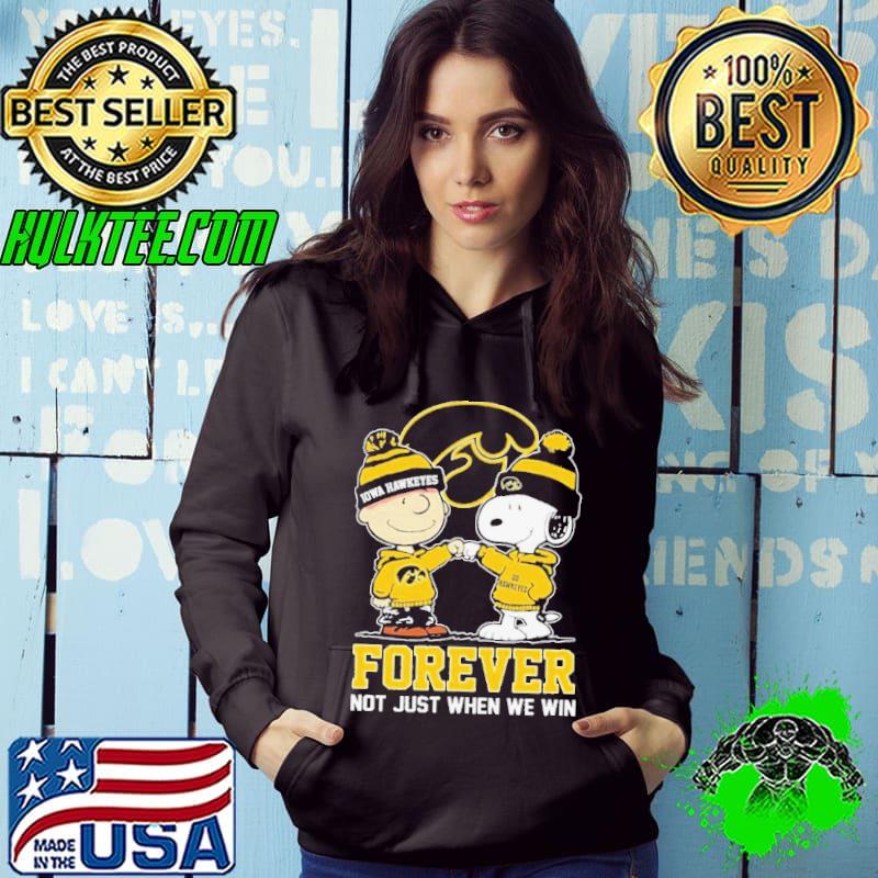 Snoopy Fist Bump Charlie Brown Iowa Hawkeyes Forever Not Just When We Win Shirt