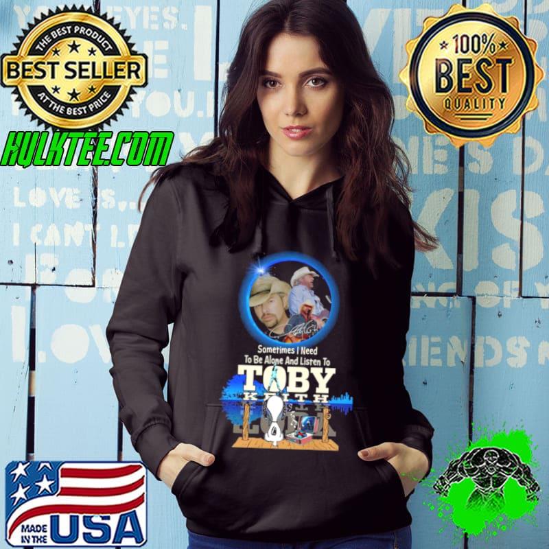 Snoopy Watching Sometimes I Need To Be Alone And Listen To Toby Keith Shirt