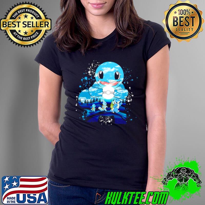 Squirtle Wartortle and Blastoise water evolution painting shirt