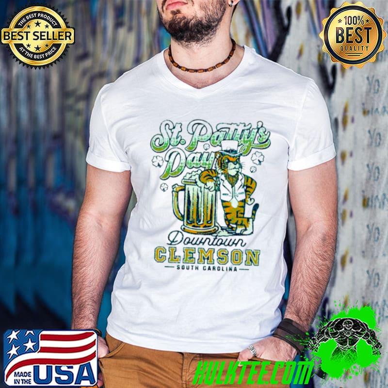 St Patty’s day downtown Clemson South Carolina s Guys V Neck St Patty’s day downtown Clemson South Carolina s Guys V Neck