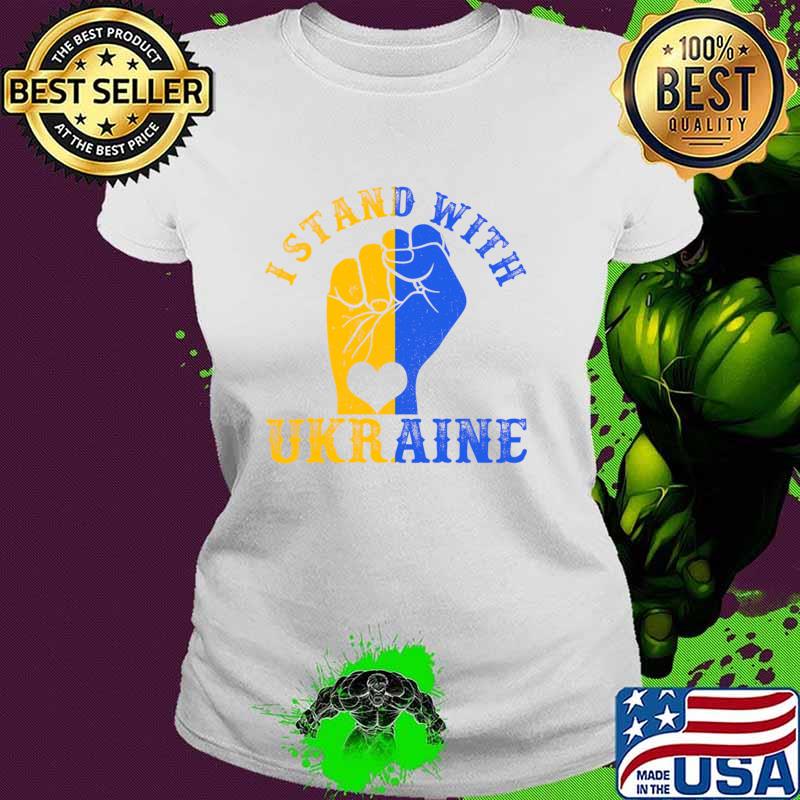 Support Ukraine I Stand With Ukraine Ukrainian Flag T-Shirt
