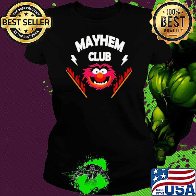 The Muppet Animal Mayhem Club drum stick on fire shirt