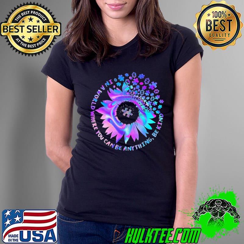 Tie Dye Be Kind Autism Awareness Kindness Sunflower Puzzle Shirt Ladies Tee Tie Dye Be Kind Autism Awareness Kindness Sunflower Puzzle Shirt Ladies Tee